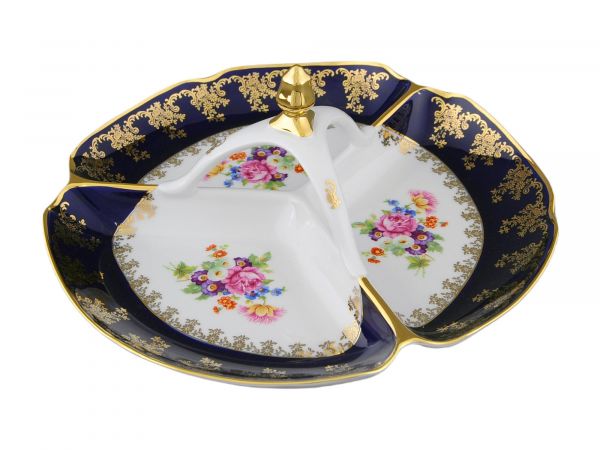 Менажница 29.5 см Кобальт, мелкие цветы 03116438-0086 LEANDER