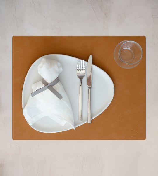 Сервировочная салфетка из натуральной кожи прямоугольная 30х40 см, цвет темный карри, NUPO LIND DNA 989984