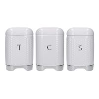 Набор емкостей для хранения 3 шт Lovello Retro Textured White KITCHEN CRAFT 