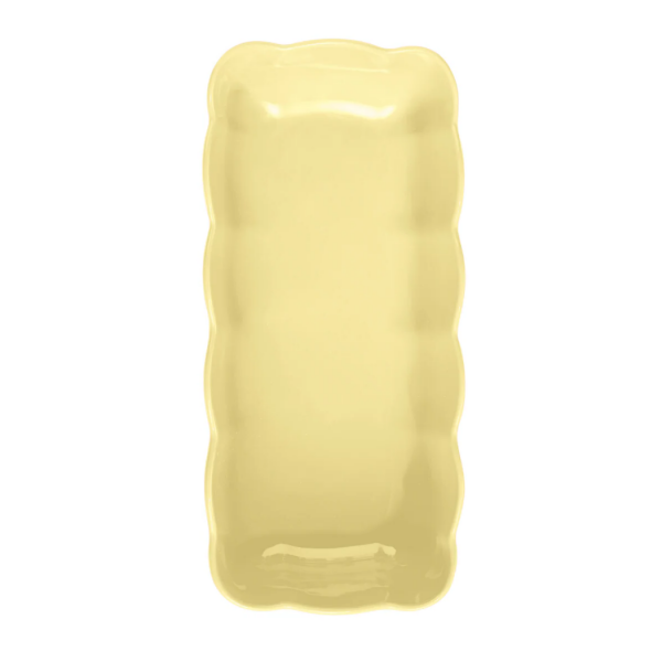 Форма для выпечки прямоугольная с волнистыми бортами 28.5х13 см, ваниль, Мадлен Emile Henry 896353