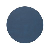 Сервировочная салфетка из натуральной кожи круглая 30 см, цвет глубокий синий, NUPO LIND DNA 991115