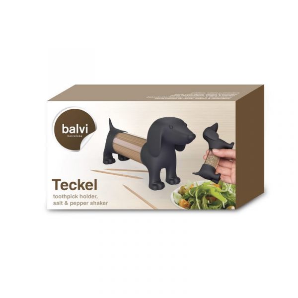 Емкость для соли, перца или зубочисток Teckel черный