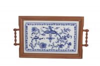 Поднос 37.5 см в деревянной раме Луковый рисунок 20191655-0055 LEANDER