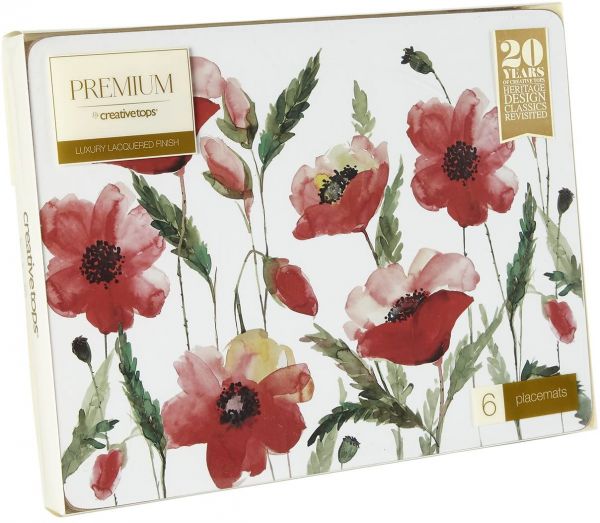 Набор из 6 подставок Watercolour Poppy 23х30 KITCHEN CRAFT 