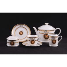Чайный сервиз Версаче, золотая лента на 6 персон Сабина 15 предметов 02160725-A126 LEANDER