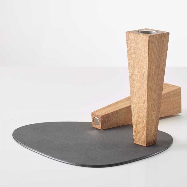 Магнитные подсвечники для высоких свечей набор 2 шт, цвет черный, LIND DNA 982910