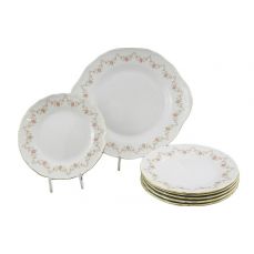 Сервиз для торта 7 предметов с тарелками 19 см Мелкие цветы 67161017-0158 LEANDER