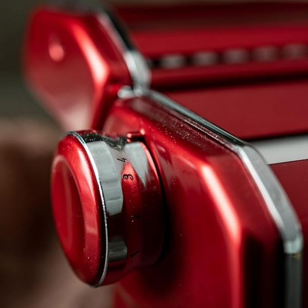 Набор лапшерезка ручная и нож для теста Pastawheel Atlas 150, алюминий, нержавеющая сталь, пластик, красный, Classic MARCATO
