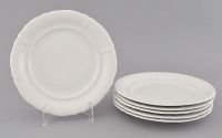Набор десертных тарелок 19 см, 6 шт Соната Белый фарфор 07160319-0000 LEANDER