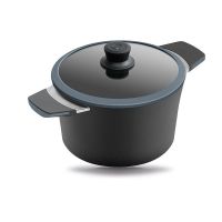 Кастрюля серая ?20cm, 2,5 л. С крышкой и цветной упаковкой     (6)     30250g