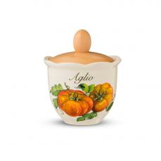 Банка для хранения чеснока 300 мл, керамика, дерево, Mercato della Terra Nuova Cer