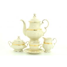 Сервиз кофейный Золотая отводка 15 предметов с чашкой 150 мл 07560714-0867 LEANDER