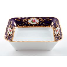 Салатник квадратный Соната 25 см Мелкие цветы, кобальт 07111424-0440 LEANDER