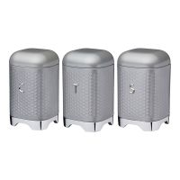 Набор емкостей для хранения 3 шт Lovello Retro Textured Grey KITCHEN CRAFT 