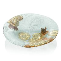 Блюдо широкое IVV Pashmina Gold глубокое 