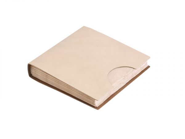 Салфетница для бумажных салфеток кожаная квадратная, цвет песочный/коричневый, NUPO LIND DNA 989885