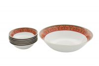 Набор салатников Сабина 7 шт Красная лента 02161416-0979 LEANDER