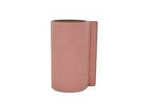 Ваза для цветов с кожаной отделкой, цвет розовый, LIND DNA 9816