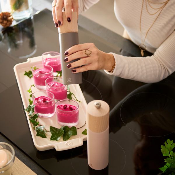 Набор мельниц для соли и перца 21 см, дерево, серый и розовый, Boreal PEUGEOT