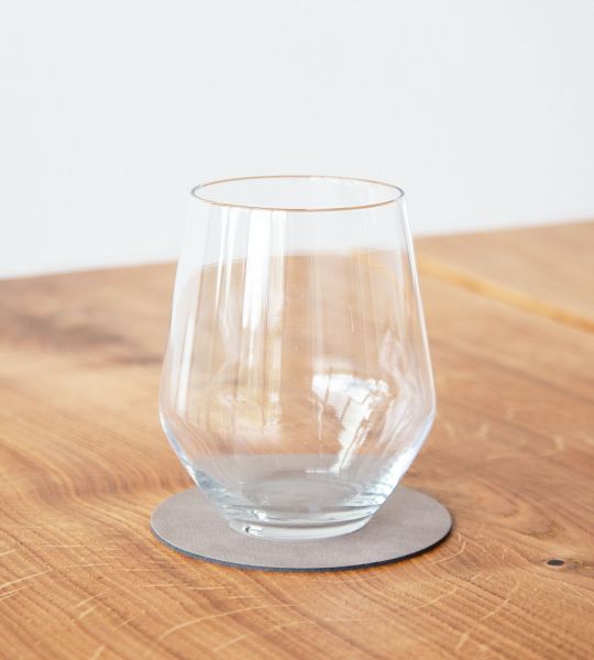 Подставка под кружку из натуральной кожи круглый 10 см, цвет пыльно-коричневый, NUPO LIND DNA 990241
