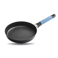 Сковорода Индукционная ?24cm, с синей силиконовой ручкой, h=5 cm     (10)     37124a