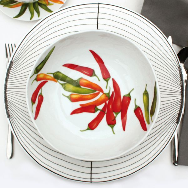 Салатник PEPERONCINI,21 см, DIETA MEDITERRANEA - VEGETABLES     12-8-72-A