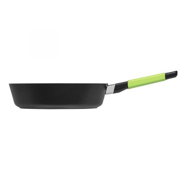 Сотейник Индукционный ?24cm, с зеленой силиконовой ручкой, h=7 cm     (10)     37224i