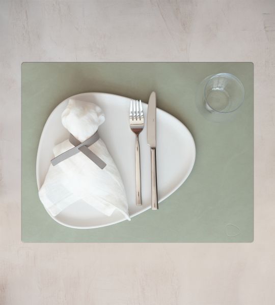 Сервировочная салфетка из натуральной кожи прямоугольная 30х40 см, цвет оливковый, NUPO LIND DNA 983612