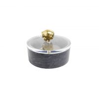 Шкатулка 19 см Antique brass/black ROOMERS FURNITURE