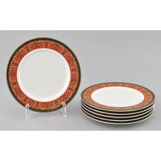 Набор десертных тарелок 17 см, 6 шт Сабина Красная лента 02160327-0979 LEANDER