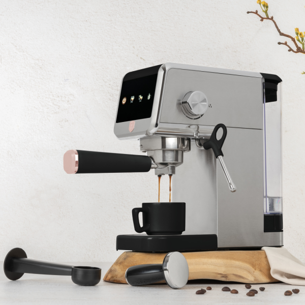 Кофеварка цифровая эспрессо электрическая, Berlinger Haus, black/rose gold, черный     (2)     BH/9622