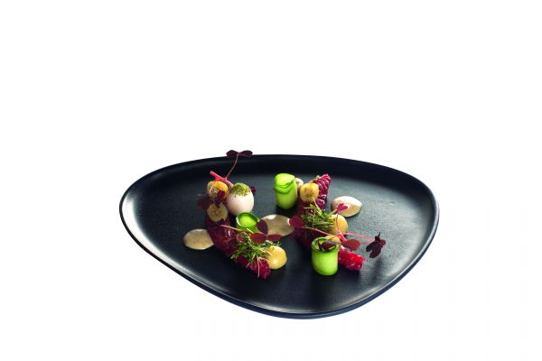 Тарелка маленькая, каменная керамика, цвет черный, LIND DNA 990163