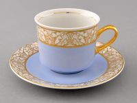 Чашка высокая с блюдцем 200 мл 02120415-234I LEANDER