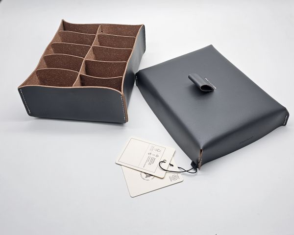 Коробка для хранения чайных пакетиков квадратная, цвет антрацит, LIND DNA BT0701L0000-HO000