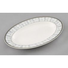 Блюдо овальное Сабина 22 см Серый орнамент 02111735-1013 LEANDER