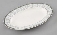 Блюдо овальное Сабина 22 см Серый орнамент 02111735-1013 LEANDER