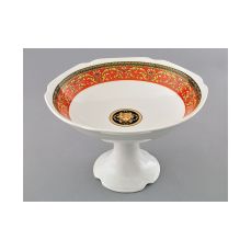 Ваза для фруктов на ножке Сабина 23 см Версаче, красная лента 03116154-B979 LEANDER