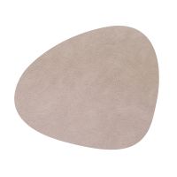 Сервировочная салфетка из натуральной кожи фигурная 36х42 см, цвет теплый серый, Hippo LIND DNA 990222