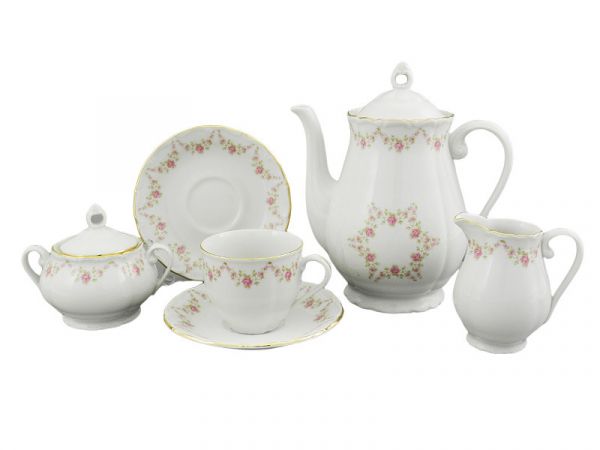 Кофейный сервиз 15 предметов Верона Мелкие цветы 67160714-0158 LEANDER