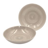Тарелка глубокая Aria 700 мл бежевая 2 шт Papi