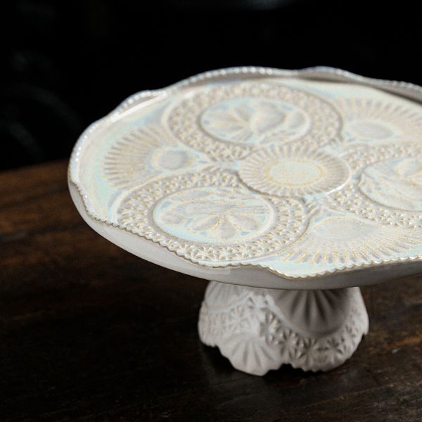 Блюдо на ножке 31 см, керамика, голубой, Cristal COSTA NOVA
