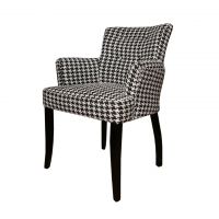 Полукресло Кравли 64x64x87 black/white  ROOMERS FURNITURE