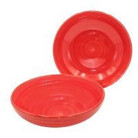 Тарелка глубокая Aria 700мл красная 2шт.