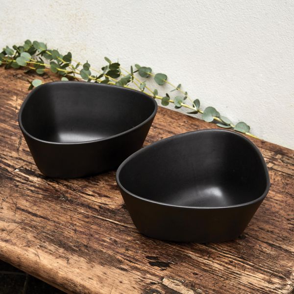 Тарелка глубокая, каменная керамика, цвет черный, LIND DNA 990167