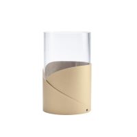 Ваза для цветов с кожаной отделкой, цвет золотой, LIND DNA 990061