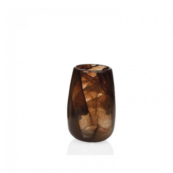 Andrea House Ваза Leaf Brown Glass