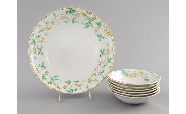 Набор салатников Мэри-Энн 7 предметов Зеленные листья 03161416-1381 LEANDER