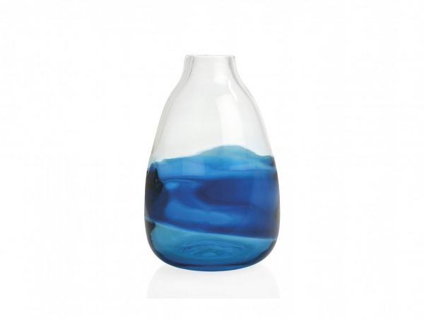 Andrea House Ваза Twist Blue Glass