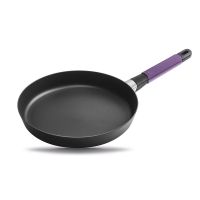 Сковорода Индукционная ?28cm, с баклажановой силиконовой ручкой, h=5 cm     (10)     37128v
