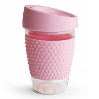 SagaForm Кружка с силиконовой крышкой To Go розовая